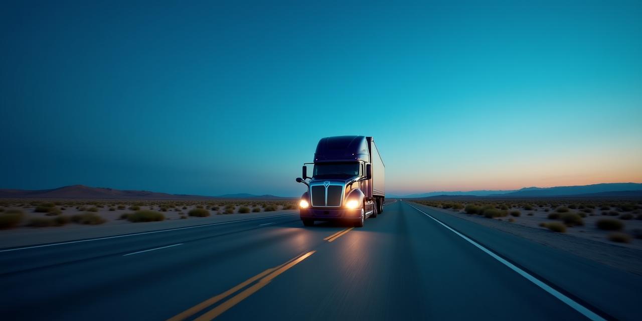 Premium logistics heavy-duty transport truck on an open highway
